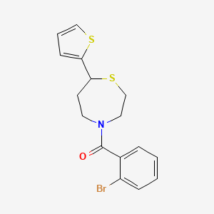 (2-Bromophenyl)(7-(thiophen-2-yl)-1,4-thiazepan-4-yl)methanone
