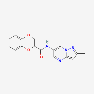 N-(2-methylpyrazolo[1,5-a]pyrimidin-6-yl)-2,3-dihydrobenzo[b][1,4]dioxine-2-carboxamide