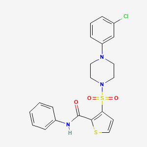 3-{[4-(3-chlorophenyl)piperazin-1-yl]sulfonyl}-N-phenylthiophene-2-carboxamide