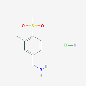 (3-Methyl-4-methylsulfonylphenyl)methanamine;hydrochloride