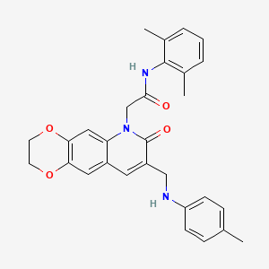 N-(2,6-dimethylphenyl)-2-(7-oxo-8-((p-tolylamino)methyl)-2,3-dihydro-[1,4]dioxino[2,3-g]quinolin-6(7H)-yl)acetamide