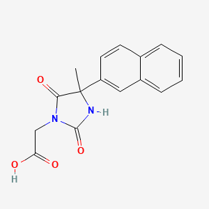 2-[4-Methyl-4-(naphthalen-2-yl)-2,5-dioxoimidazolidin-1-yl]acetic acid
