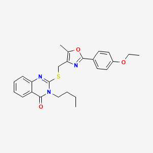3-butyl-2-(((2-(4-ethoxyphenyl)-5-methyloxazol-4-yl)methyl)thio)quinazolin-4(3H)-one