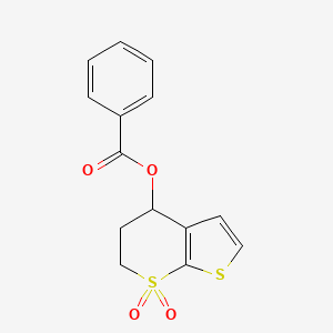 (7,7-dioxo-5,6-dihydro-4H-thieno[2,3-b]thiopyran-4-yl) benzoate