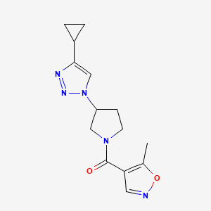 (3-(4-cyclopropyl-1H-1,2,3-triazol-1-yl)pyrrolidin-1-yl)(5-methylisoxazol-4-yl)methanone