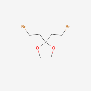 molecular formula C7H12Br2O2 B2812752 2,2-Bis(2-bromoethyl)-1,3-dioxolane CAS No. 164987-79-5