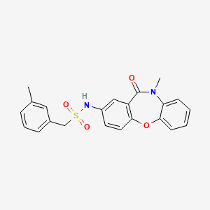 N-(10-methyl-11-oxo-10,11-dihydrodibenzo[b,f][1,4]oxazepin-2-yl)-1-(m-tolyl)methanesulfonamide