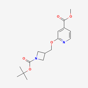 molecular formula C16H22N2O5 B2812755 Methyl2-({1-[(tert-butoxy)carbonyl]azetidin-3-yl}methoxy)pyridine-4-carboxylate CAS No. 2309461-64-9