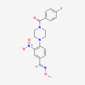 4-[4-(4-fluorobenzoyl)piperazino]-3-nitrobenzenecarbaldehyde O-methyloxime