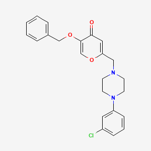 2-[[4-(3-Chlorophenyl)piperazin-1-yl]methyl]-5-phenylmethoxypyran-4-one