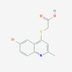 molecular formula C12H10BrNO2S B2812763 2-((6-Bromo-2-methylquinolin-4-yl)thio)acetic acid CAS No. 836646-69-6