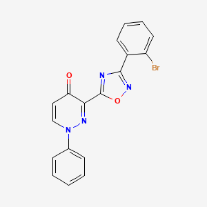 3-(3-(2-bromophenyl)-1,2,4-oxadiazol-5-yl)-1-phenylpyridazin-4(1H)-one