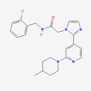 N-(2-chlorobenzyl)-2-(2-(2-(4-methylpiperidin-1-yl)pyridin-4-yl)-1H-imidazol-1-yl)acetamide
