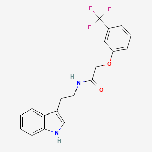 molecular formula C19H17F3N2O2 B2812770 N-[2-(1H-indol-3-yl)ethyl]-2-[3-(trifluoromethyl)phenoxy]acetamide CAS No. 1022425-39-3