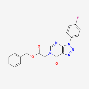 benzyl 2-(3-(4-fluorophenyl)-7-oxo-3H-[1,2,3]triazolo[4,5-d]pyrimidin-6(7H)-yl)acetate
