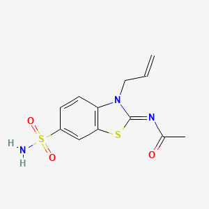 (Z)-N-(3-allyl-6-sulfamoylbenzo[d]thiazol-2(3H)-ylidene)acetamide