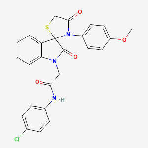 N-(4-chlorophenyl)-2-(3'-(4-methoxyphenyl)-2,4'-dioxospiro[indoline-3,2'-thiazolidin]-1-yl)acetamide