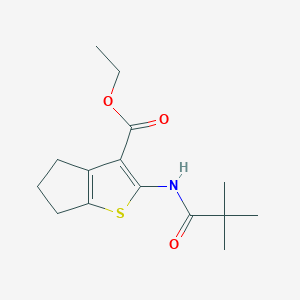 ethyl 2-(2,2-dimethylpropanamido)-4H,5H,6H-cyclopenta[b]thiophene-3-carboxylate