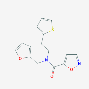 N-(furan-2-ylmethyl)-N-(2-(thiophen-2-yl)ethyl)isoxazole-5-carboxamide