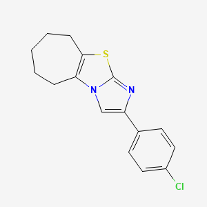 2-(4-chlorophenyl)-6,7,8,9-tetrahydro-5H-cyclohepta[d]imidazo[2,1-b][1,3]thiazole