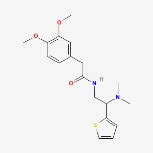 2-(3,4-dimethoxyphenyl)-N-[2-(dimethylamino)-2-thiophen-2-ylethyl]acetamide