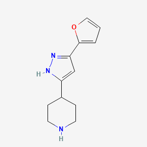 4-[3-(2-furyl)-1H-pyrazol-5-yl]piperidine