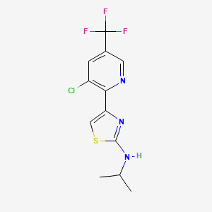 4-[3-chloro-5-(trifluoromethyl)pyridin-2-yl]-N-(propan-2-yl)-1,3-thiazol-2-amine