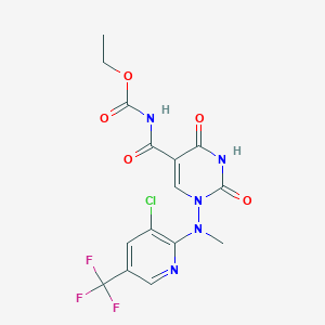 ethyl N-({1-[[3-chloro-5-(trifluoromethyl)-2-pyridinyl](methyl)amino]-2,4-dioxo-1,2,3,4-tetrahydro-5-pyrimidinyl}carbonyl)carbamate