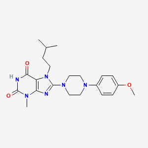 7-isopentyl-8-(4-(4-methoxyphenyl)piperazin-1-yl)-3-methyl-1H-purine-2,6(3H,7H)-dione