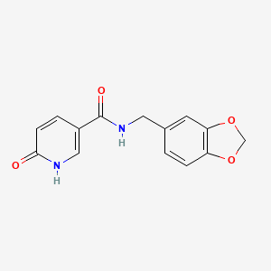 N-(1,3-benzodioxol-5-ylmethyl)-6-oxo-1H-pyridine-3-carboxamide