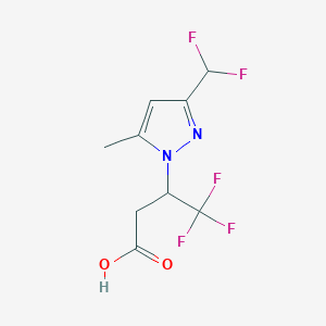 3-[3-(Difluoromethyl)-5-methylpyrazol-1-yl]-4,4,4-trifluorobutanoic acid