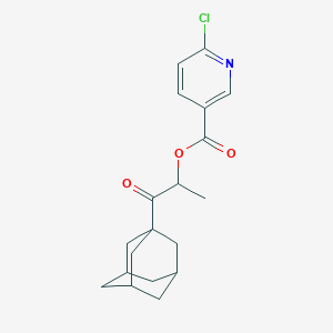 [1-(1-Adamantyl)-1-oxopropan-2-yl] 6-chloropyridine-3-carboxylate