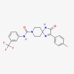 2-(4-methylphenyl)-3-oxo-N-[3-(trifluoromethyl)phenyl]-1,4,8-triazaspiro[4.5]dec-1-ene-8-carboxamide