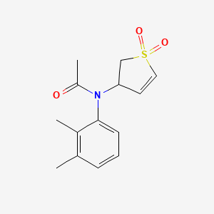 molecular formula C14H17NO3S B2812829 N-烯丙基-N-(2,3-二甲基苯基)-N-(1,1-二氧代(3-2,3-二氢噻吩基))乙酰胺 CAS No. 620590-11-6