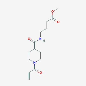 molecular formula C14H22N2O4 B2812844 Methyl 4-[(1-prop-2-enoylpiperidine-4-carbonyl)amino]butanoate CAS No. 2361820-64-4
