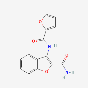 molecular formula C14H10N2O4 B2812845 3-(furan-2-amido)-1-benzofuran-2-carboxamide CAS No. 477511-60-7