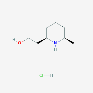 molecular formula C8H18ClNO B2812852 2-((2R,6R)-6-Methylpiperidin-2-yl)ethan-1-ol hydrochloride CAS No. 2155840-42-7