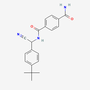 molecular formula C20H21N3O2 B2812862 N1-[(4-tert-butylphenyl)(cyano)methyl]benzene-1,4-dicarboxamide CAS No. 1355929-73-5