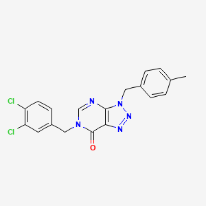 molecular formula C19H15Cl2N5O B2812863 6-[(3,4-Dichlorophenyl)methyl]-3-[(4-methylphenyl)methyl]triazolo[4,5-d]pyrimidin-7-one CAS No. 887215-07-8
