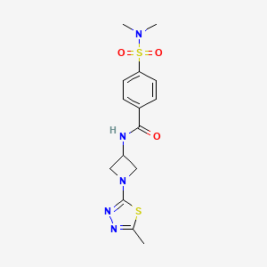 molecular formula C15H19N5O3S2 B2812871 4-(Dimethylsulfamoyl)-N-[1-(5-methyl-1,3,4-thiadiazol-2-yl)azetidin-3-yl]benzamide CAS No. 2415566-54-8