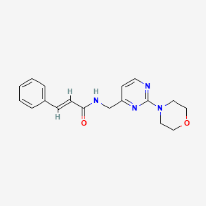 molecular formula C18H20N4O2 B2812893 N-((2-morpholinopyrimidin-4-yl)methyl)cinnamamide CAS No. 1798423-82-1