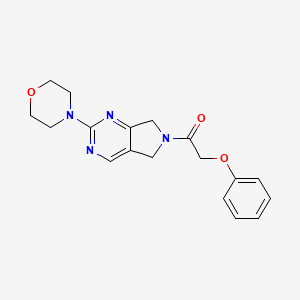 molecular formula C18H20N4O3 B2812899 1-(2-吗啉基-5H-吡唑并[3,4-d]嘧啶-6(7H)-基)-2-苯氧基乙酮 CAS No. 2034252-90-7