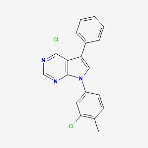 molecular formula C19H13Cl2N3 B2812903 4-chloro-7-(3-chloro-4-methylphenyl)-5-phenyl-7H-pyrrolo[2,3-d]pyrimidine CAS No. 887202-25-7