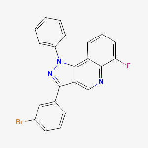 molecular formula C22H13BrFN3 B2812912 3-(3-bromophenyl)-6-fluoro-1-phenyl-1H-pyrazolo[4,3-c]quinoline CAS No. 901230-21-5