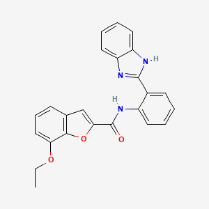 molecular formula C24H19N3O3 B2812913 N-(2-(1H-benzo[d]imidazol-2-yl)phenyl)-7-ethoxybenzofuran-2-carboxamide CAS No. 921530-13-4