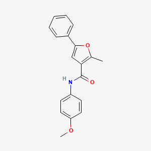 molecular formula C19H17NO3 B2812915 N-(4-methoxyphenyl)-2-methyl-5-phenylfuran-3-carboxamide CAS No. 428832-39-7