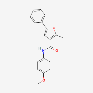 molecular formula C19H17NO3 B2812915 N-(4-methoxyphenyl)-2-methyl-5-phenyl-3-furamide CAS No. 428832-39-7