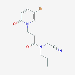 molecular formula C13H16BrN3O2 B2812918 3-(5-bromo-2-oxo-1,2-dihydropyridin-1-yl)-N-(cyanomethyl)-N-propylpropanamide CAS No. 1333763-57-7