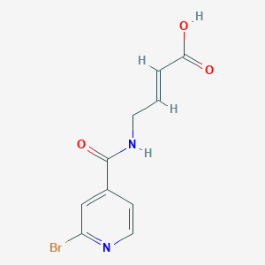 molecular formula C10H9BrN2O3 B2812927 (E)-4-[(2-Bromopyridine-4-carbonyl)amino]but-2-enoic acid CAS No. 1883128-23-1