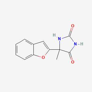 molecular formula C12H10N2O3 B2812932 5-(1-Benzofuran-2-yl)-5-methylimidazolidine-2,4-dione CAS No. 188920-95-8